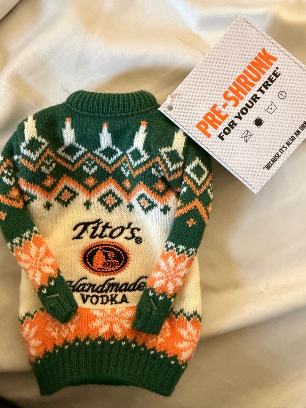 4/$20 NWT Tito's Handmade Sweater Bottle Coozie/Ornament.